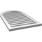 Ekena Millwork Round Top Surface Mount PVC Gable Vent: Functional, w/ 2"W x 1-1/2"P Brickmould Frame, 22"W x 38"H GVPRT22X3802SF - alternate 3
